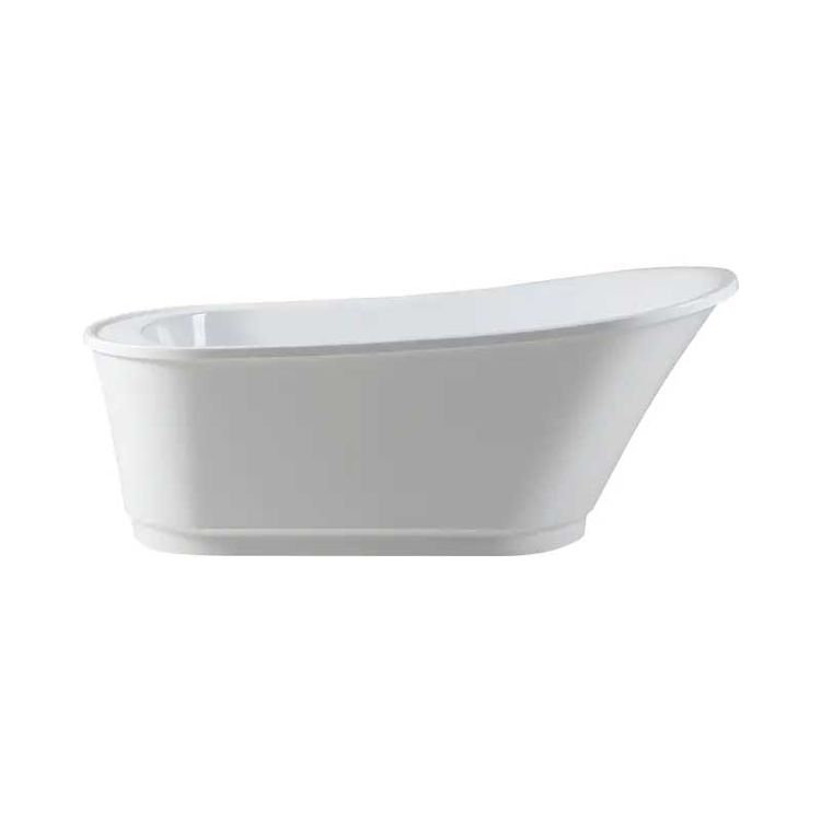 Side view of Bella 66"x 30" Freestanding Soaker Tub, White, BELLA67