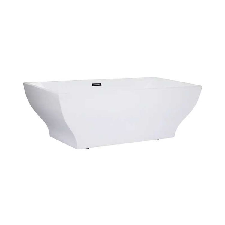 Right view of Roshelle 66" x 32" Freestanding Acrylic Soaker Tub, White, ROSHELLE67