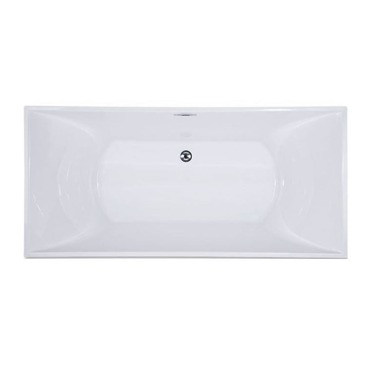 Top view of Roshelle 66" x 32" Freestanding Acrylic Soaker Tub, White, ROSHELLE67