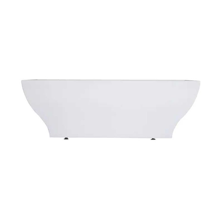 Angled right view of Roshelle 66" x 32" Freestanding Acrylic Soaker Tub, White, ROSHELLE67