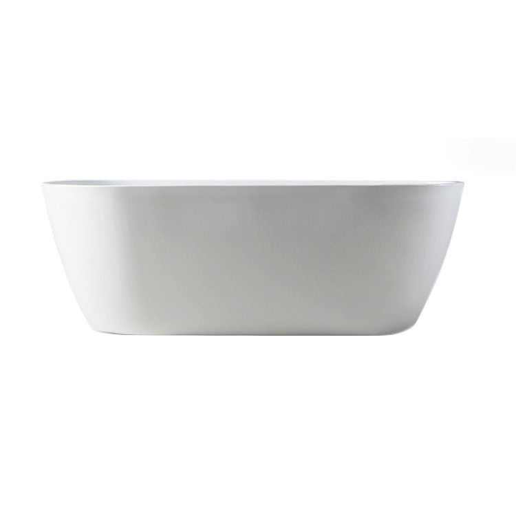 Left side view of Bryn 67" x 30" Freestanding Soaker Tub, White, BRYN67