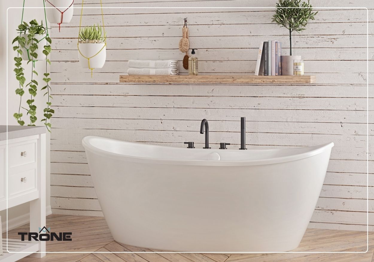 A photo of Trone freestanding bathtub.