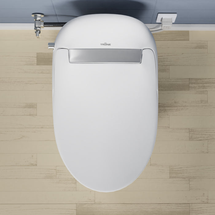 Top view of Aquatina II Smart Bidet Toilet with ToeTouch, White
