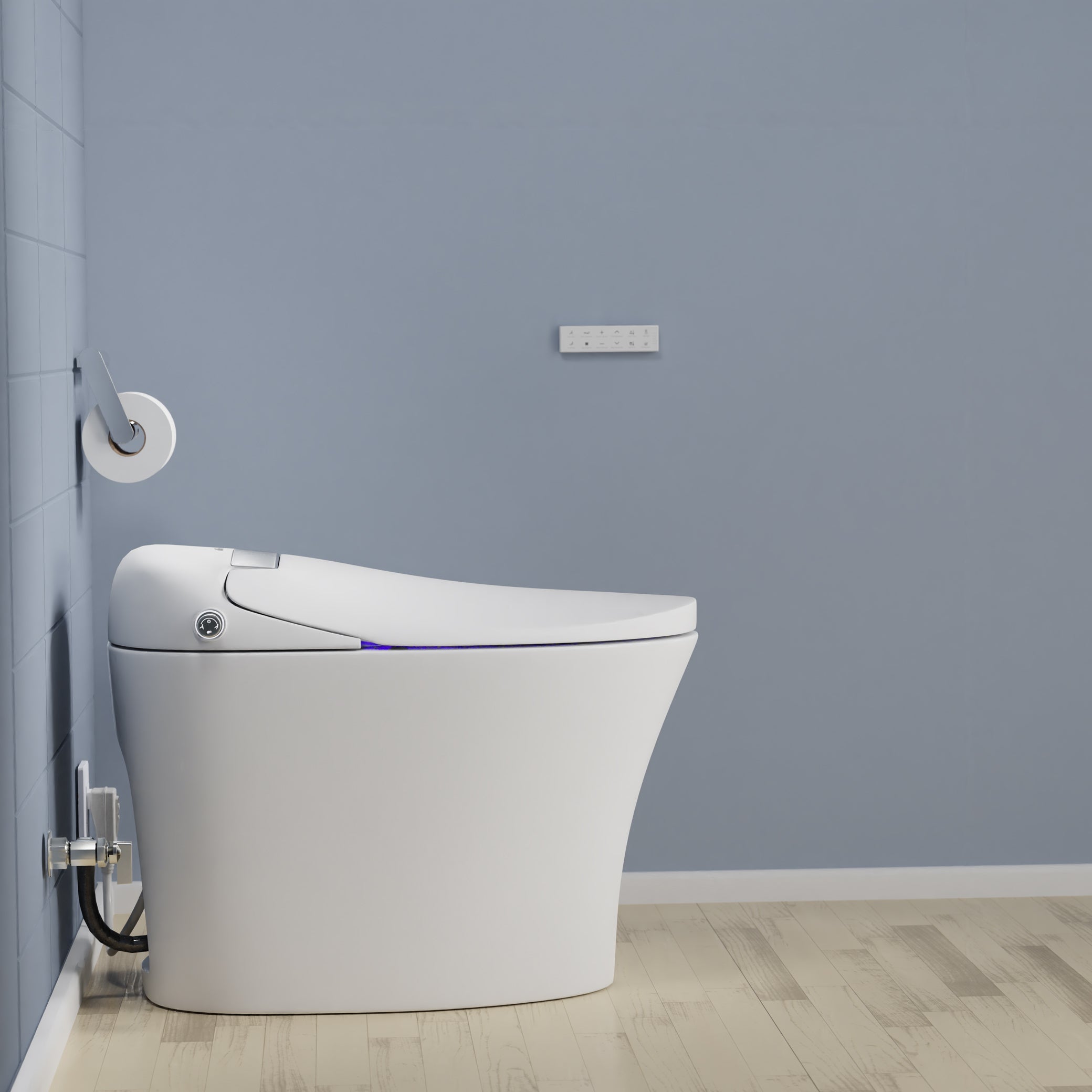 Right view of Aquatina II Smart Bidet Toilet with ToeTouch, White