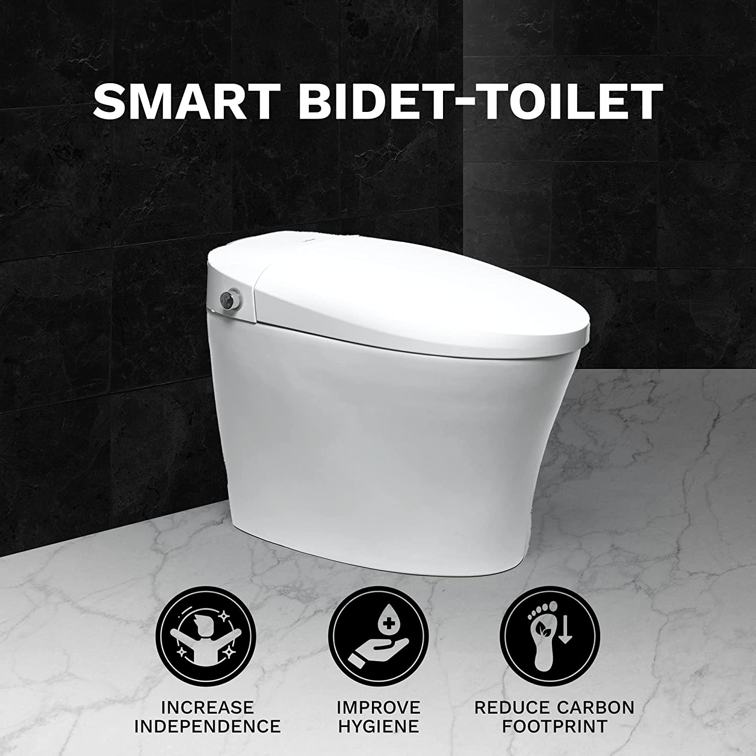 Angled view of Neodoro Smart Bidet Toilet, White