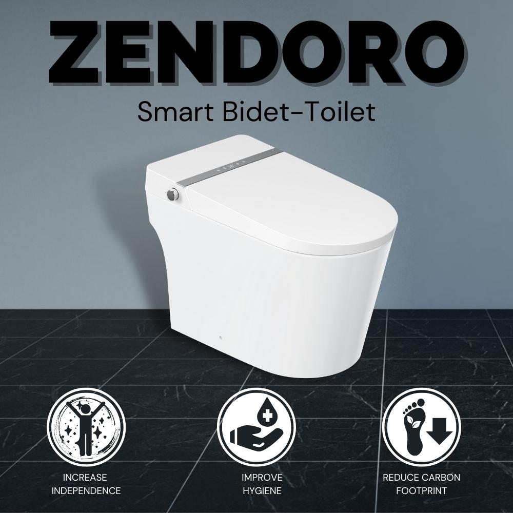 Right view of Zendoro Smart Bidet Toilet, White